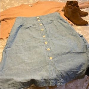 Madewell - Button front patio skirt